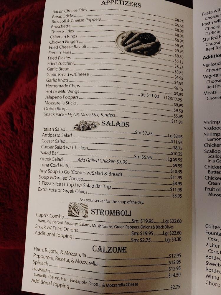 Capri Pizza & Italian Restaurant Menu image 4